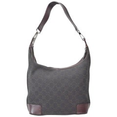 Gucci Monogram Gg Signature Hobo 868077 Black Canvas Shoulder Bag