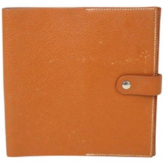 Hermès Brown Leather Notebook Cover 867842
