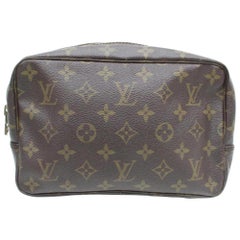 Vintage Louis Vuitton Brown Trousse Monogram Toilette 23 Cosmetic Bag 24605282