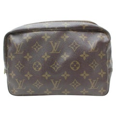 Louis Vuitton Brown Trousse Monogram Pouch Toilette 28 869223 Cosmetic Bag