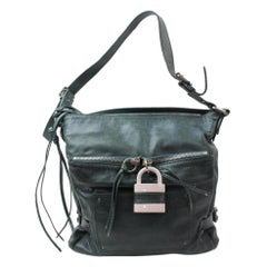 Vintage Chloé Paddington Padlock Hobo 868993 Green Leather Shoulder Bag
