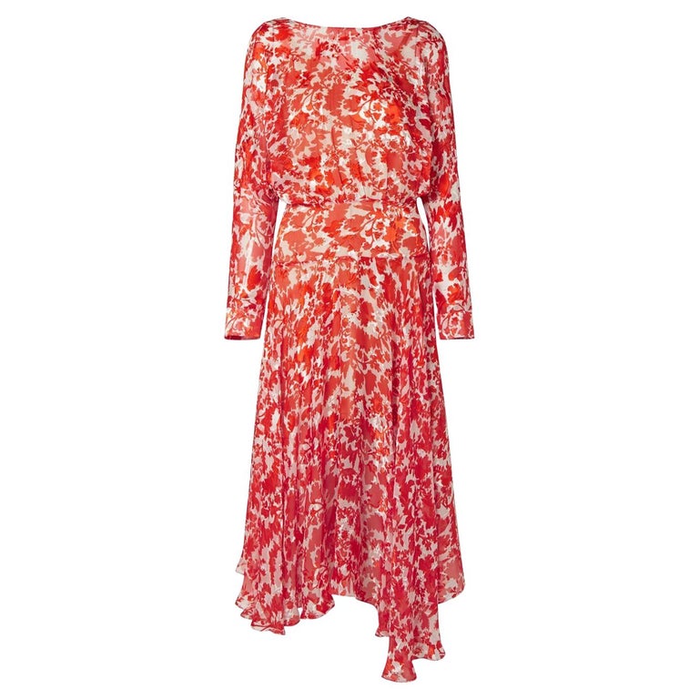 Preen by Thornton Bregazzi Norma Printed Silk Midi Dress For Sale at ...
