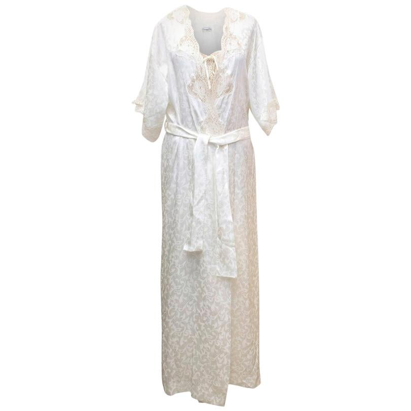 Christian Dior Cream Night Gown and Robe Set US 6