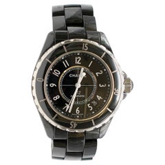 Chanel Black & Silver J12 Automatic Watch 