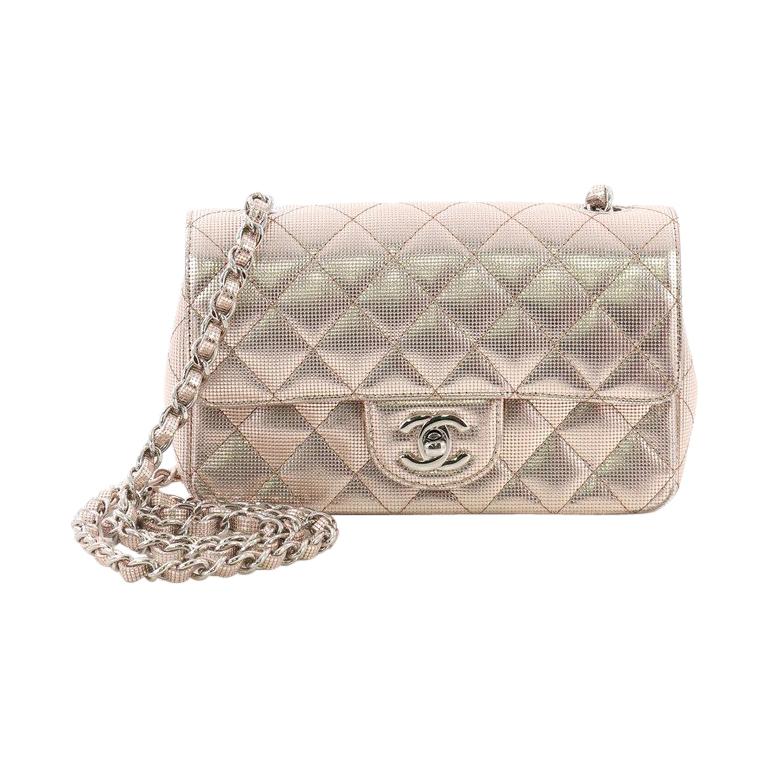 Chanel Classic Single Flap Bag Pixel Effect Quilted Calfskin Mini