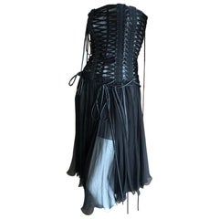 Dolce & Gabbana Daring Lace Up Corset Dress New with Tags $3295 Size 40
