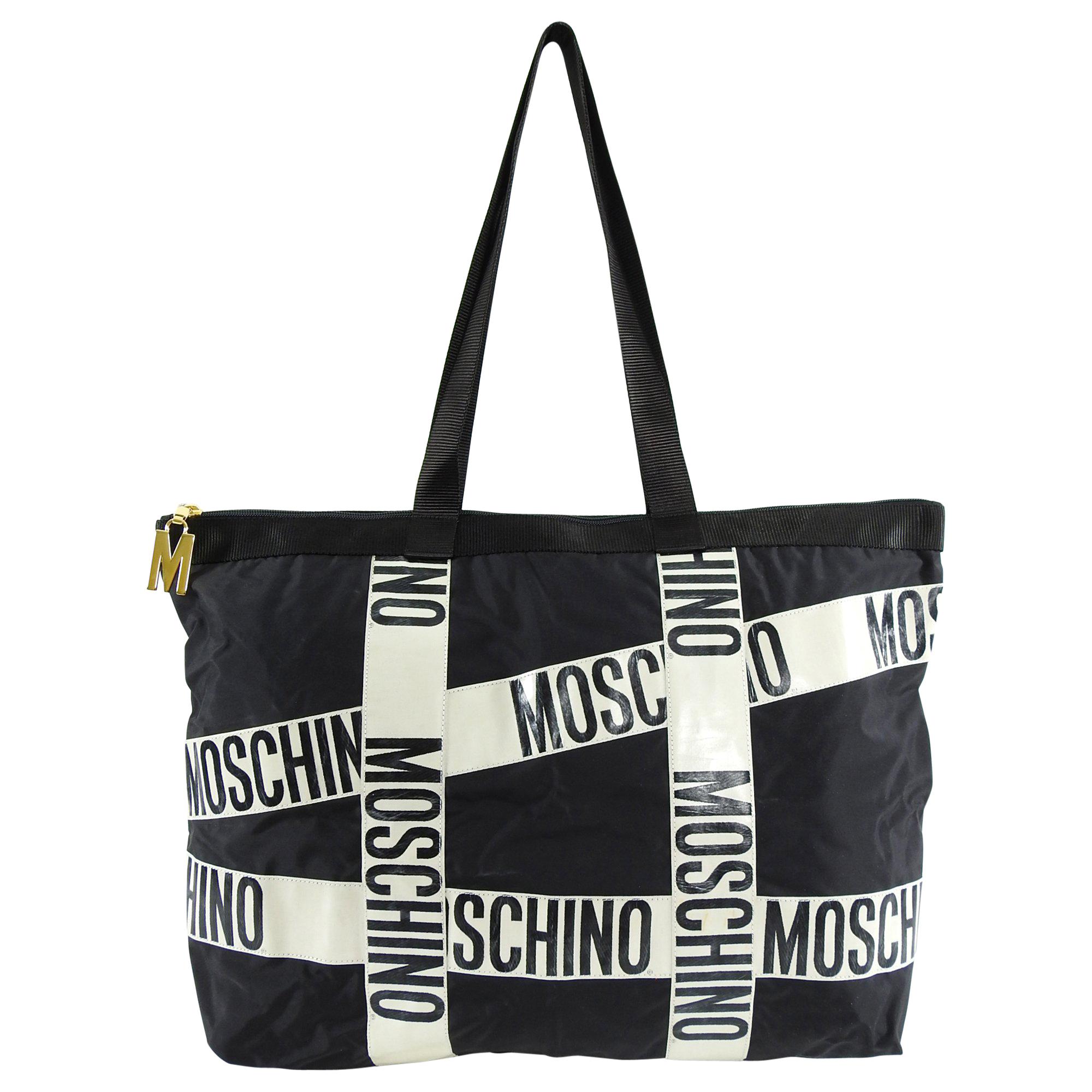 MOSCHINO 1990s leather tote bag
