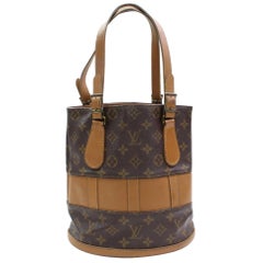 Louis Vuitton Bucket Monogram Pm 867348 Brown Coated Canvas Tote