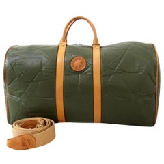 Vintage Keepall Bandouliere 221847 Khaki Green Nylon Satchel