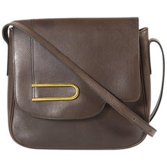 Delvaux Brown Leather Crossbody Bag