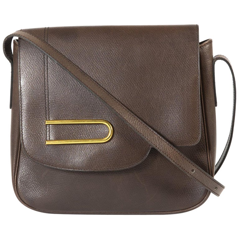 Delvaux Brown Leather Crossbody Bag For Sale at 1stdibs