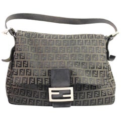 Fendi Monogram Ff Zucca Forever Mama Baguette 73ffa926 Black Canvas Satchel