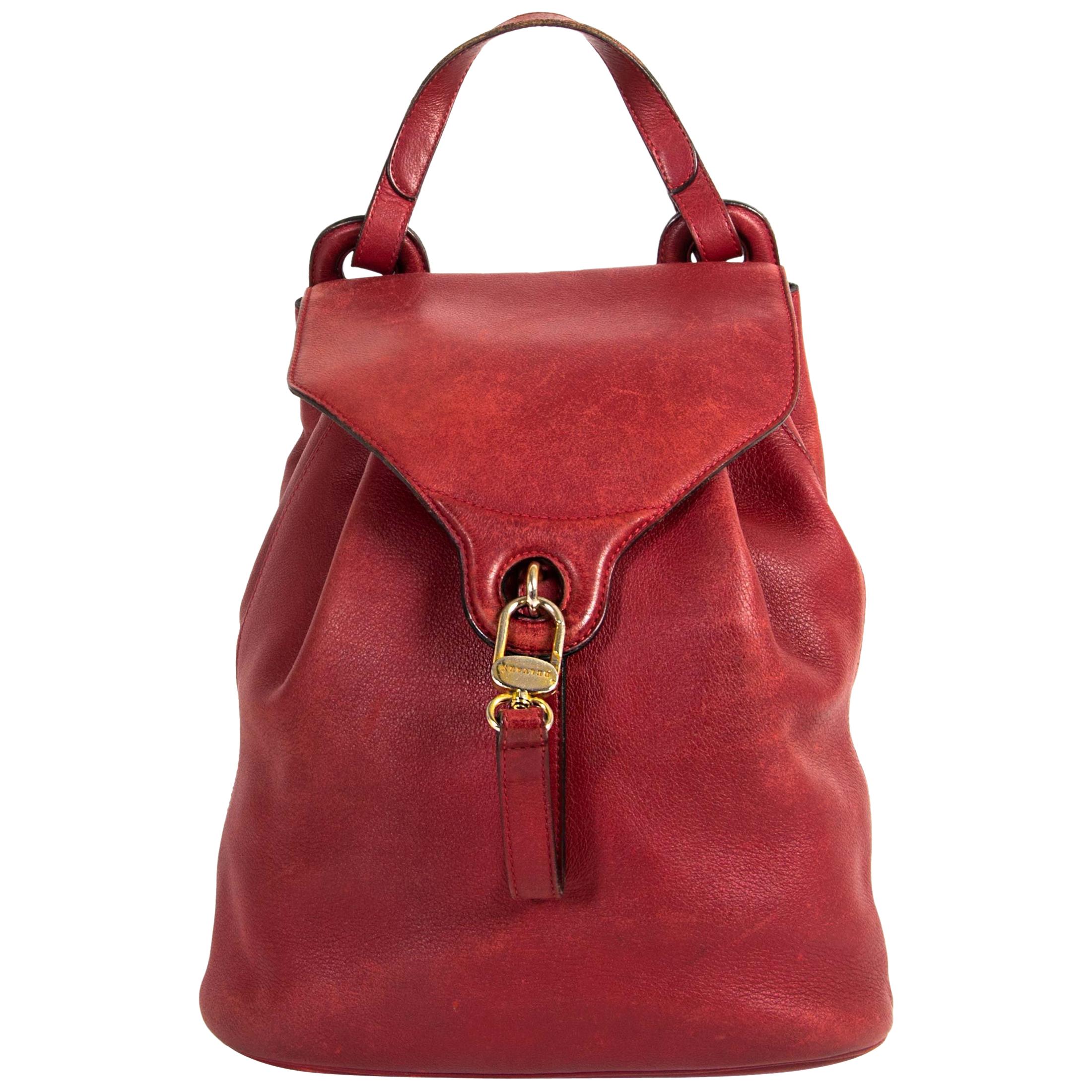 Delvaux Red Rose PM Backpack