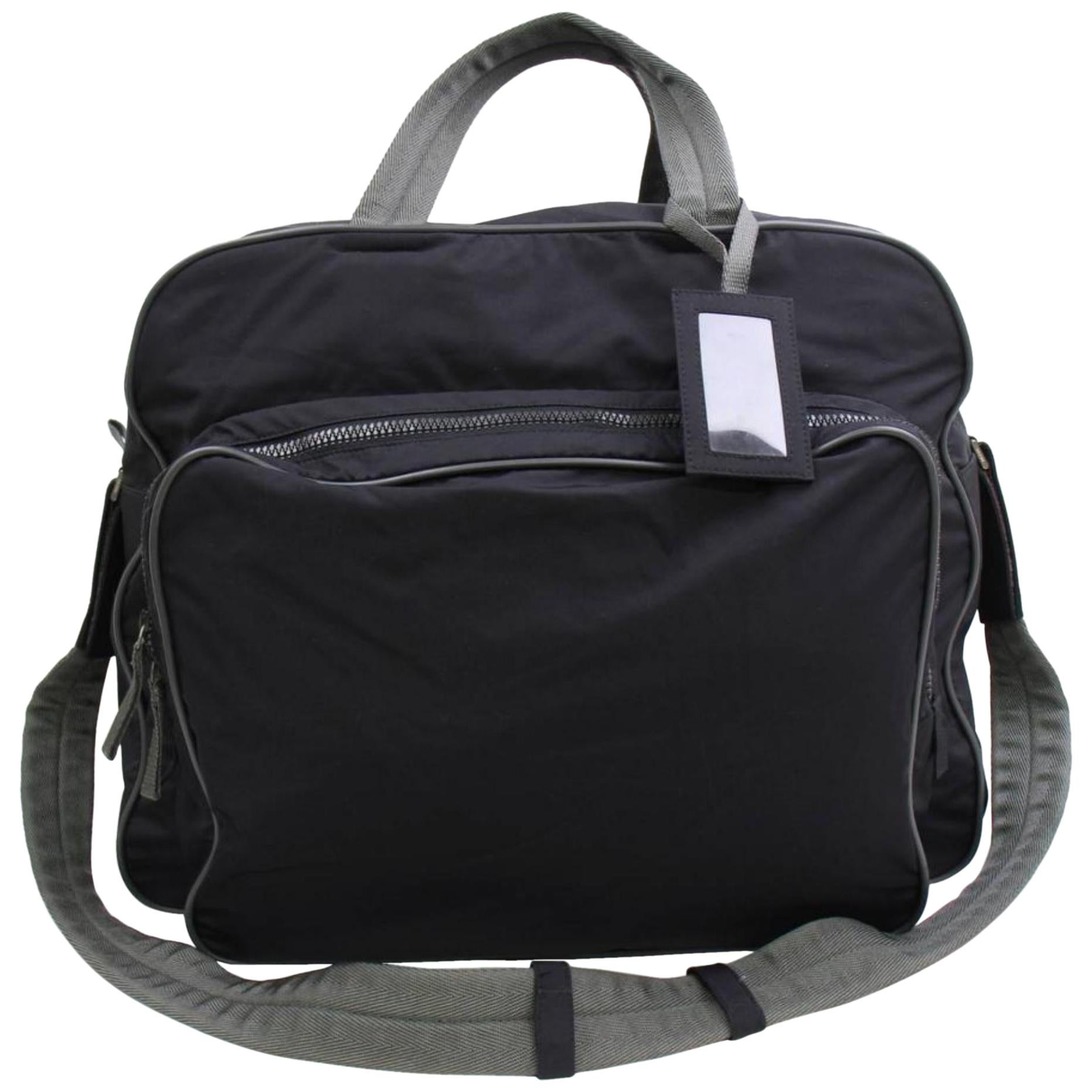 Prada 2way Sports Travel 868279 Black Nylon Messenger Bag For Sale