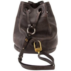 Delvaux Brown Bucket Bag