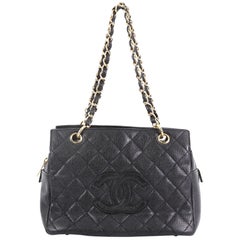 Chanel Petite Timeless Tote Quilted Caviar