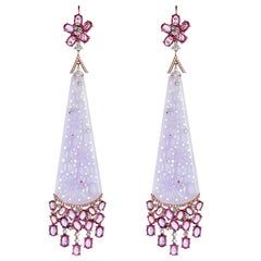 Lorraine Schwartz große rosa Edelstein-Diamant-Ohrringe