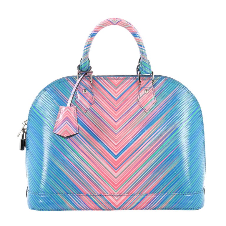 Louis Vuitton Alma Handbag Limited Edition Print EPI Leather Bb Pink