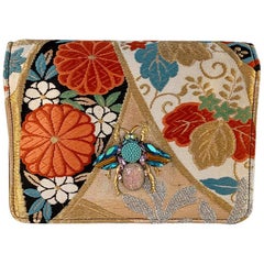 A contemporary 'Ayaka' japanese brocade melissa bag (model)