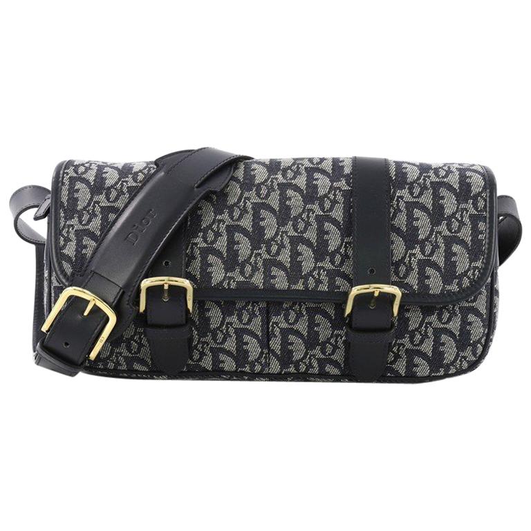 Christian Dior Vintage Trotter Flap Messenger Bag Diorissimo Canvas Medium at 1stDibs