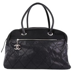Chanel Biarritz Duffle Bag Quilted Coated Canvas Large