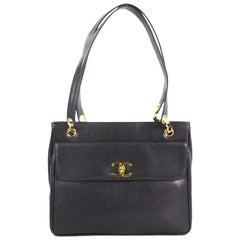 Chanel Vintage Front Pocket Tote Caviar Medium