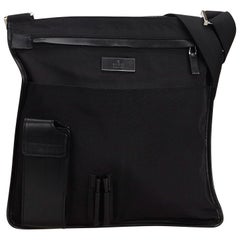 Gucci Black Nylon Fabric Crossbody Bag Italy w/ Dust Bag