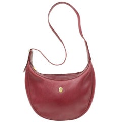 Cartier Bordeaux Hobo 867616 Red Leather Shoulder Bag