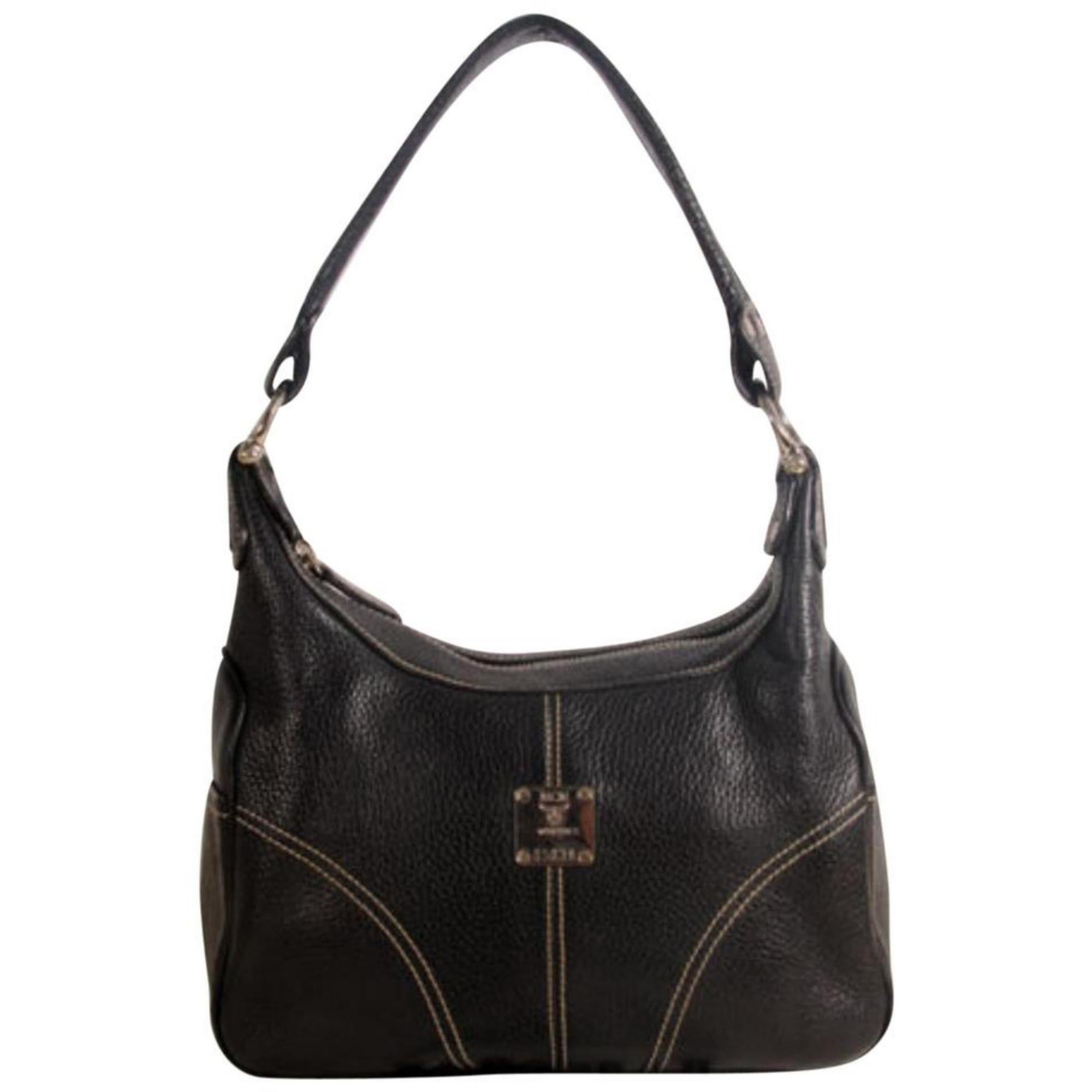 MCM Hobo 869655 Black Leather Tote For Sale at 1stDibs
