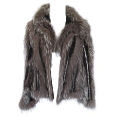 Used Silver Fox Fur Jacket 