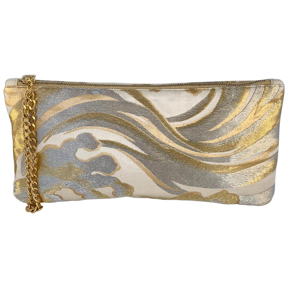 A Contemporary 'Chiyoko' clutch bag in vintage Japanese brocade fro
