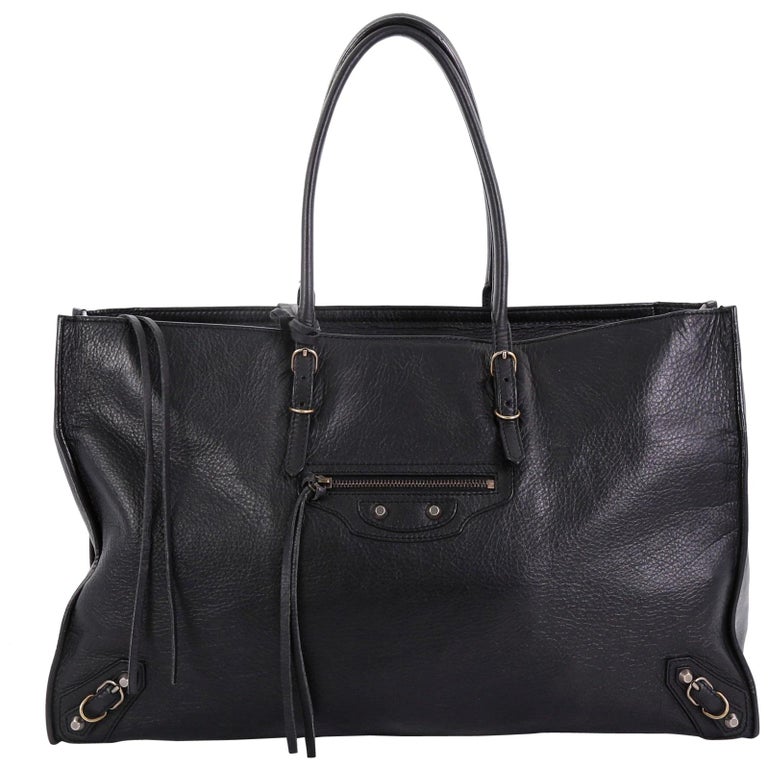 Balenciaga Papier Office Zip Classic Studs Handbag Leather at 1stDibs
