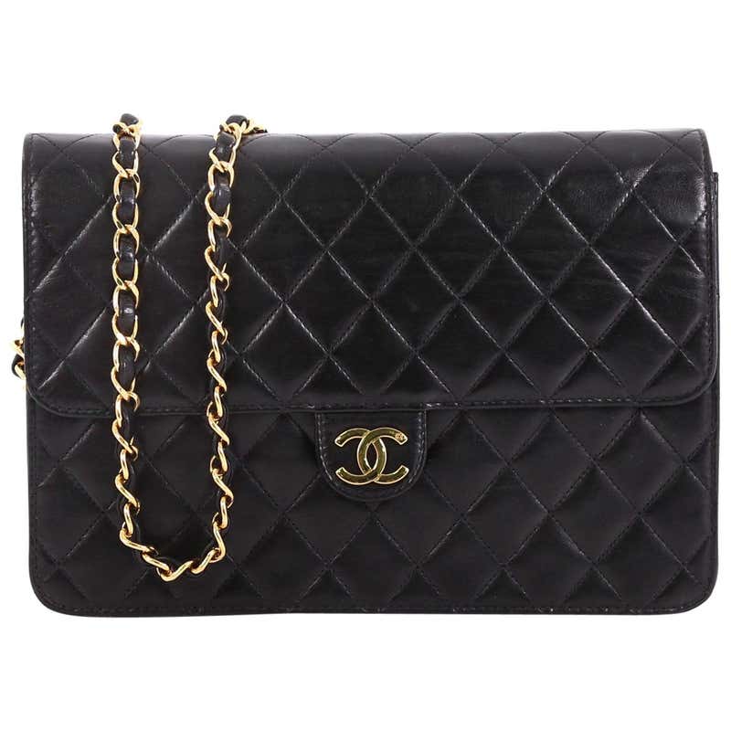 Chanel Vintage Clutch with Chain Quilted Leather Medium at 1stDibs ...