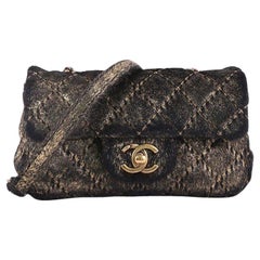 Chanel CC Flap Bag Quilted Metallic Pony Hair Extra Mini