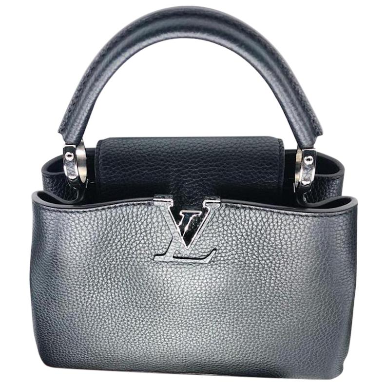 Louis Vuitton BB Capucines Black/ Pink taurillon leather  For Sale