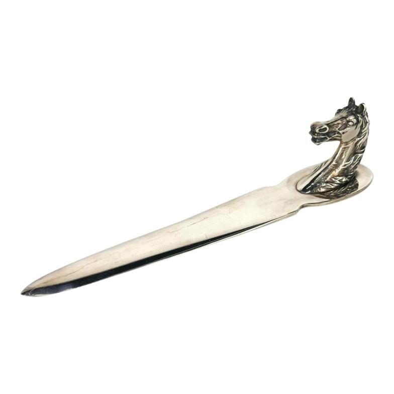 Hemes-size letter opener with horse's head, 1950s For Sale