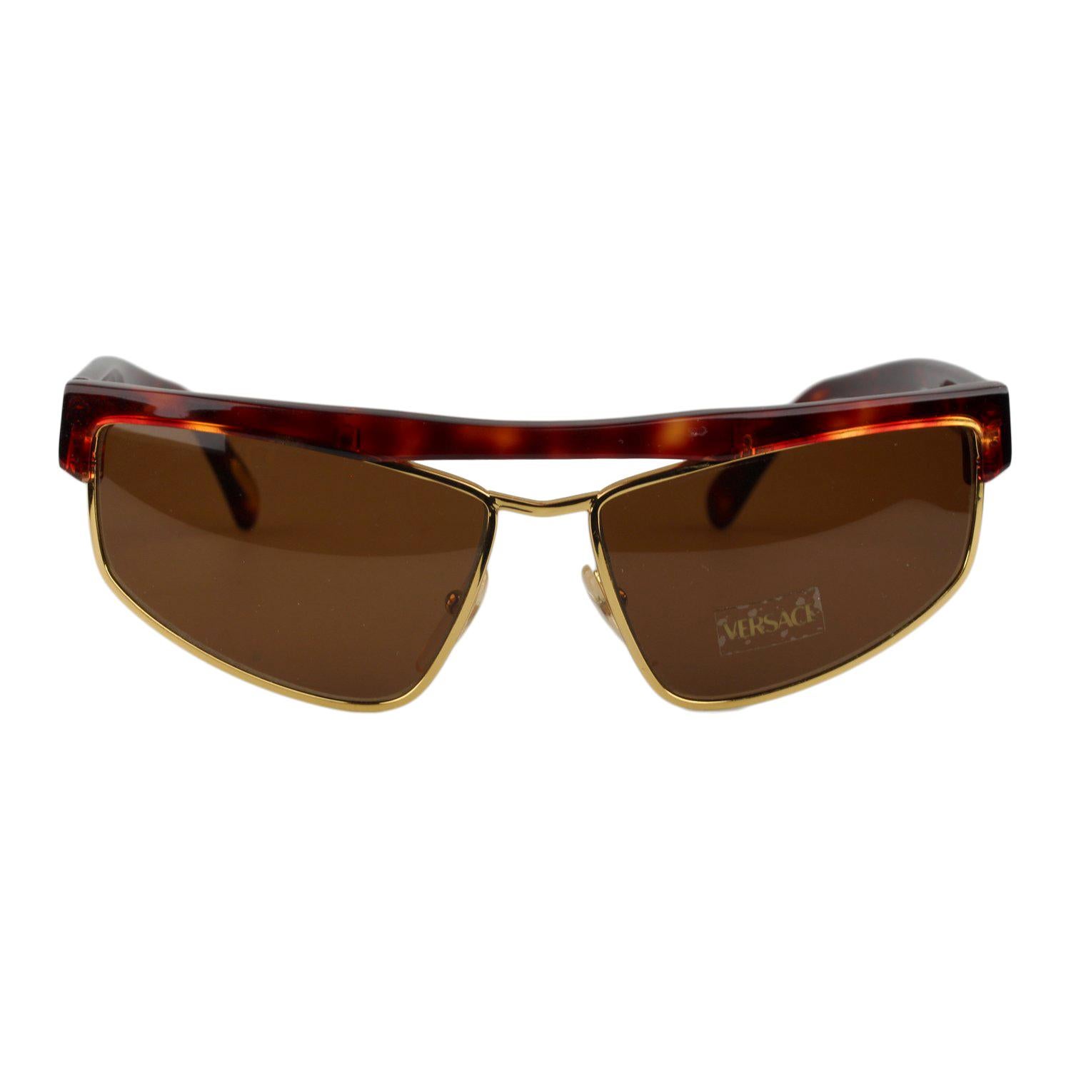 Gianni Versace Vintage Brown Sunglasses Mod. S01 Col 740 New Old Stock For  Sale at 1stDibs