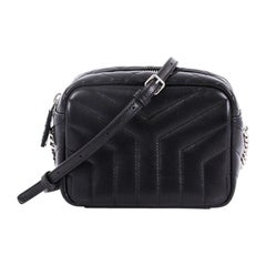 Saint Laurent LouLou Bowling Bag Matelasse Chevron Leather Mini