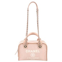 Chanel Deauville Bowlingtasche Canvas klein