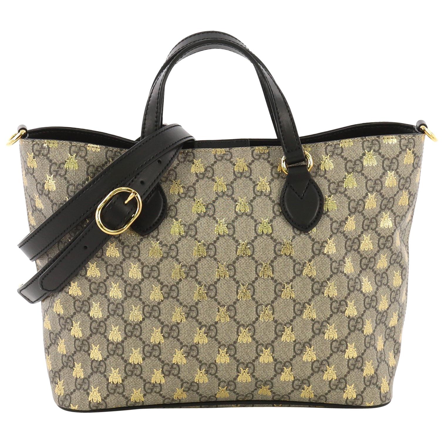 Gucci Convertible Soft Tote Printed GG Coated Canvas Small