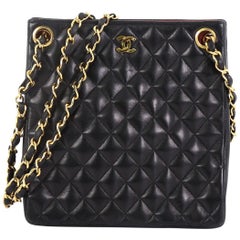  Chanel Vintage Chain Tote Quilted Lambskin Mini