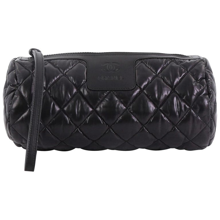 Chanel Coco Cocoon Cosmetic Pouch Quilted Nylon at 1stDibs