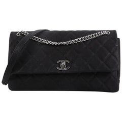 Chanel Lady Pearly Flap Bag Quilted Matte Caviar Medium