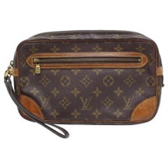 Louis Vuitton Marly Dragonne Monogram Gm 869497 Brown Coated Canvas Clutch