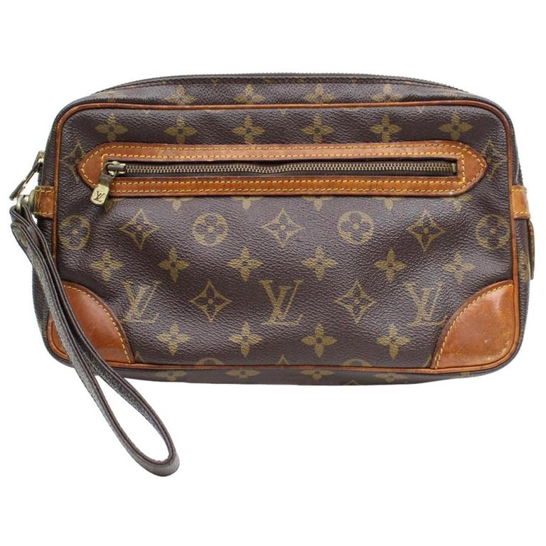 Louis Vuitton Monogram Pochette Dragonne Wristlet Bag
