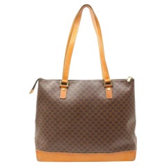 Vintage Céline Macadam Monogam 868388 Brown Coated Tote