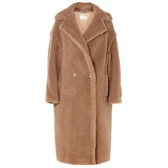 Max Mara Teddy Bear Camel Hair and Silk Blend Coat 