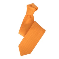 Hermes Tie Faconnee H Orange Vif New