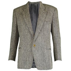 Giorgio Armani Men's Vintage Wool Herringbone Sport Coat Blazer Jacket:: c. 1980s