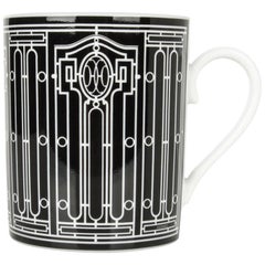 Hermes H Deco Mugs Noirs et Blancs Set of 4